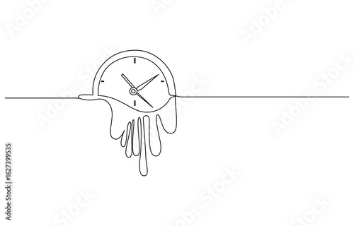 waste time concept single line art