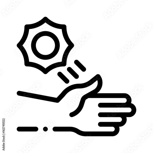 sunburn line icon