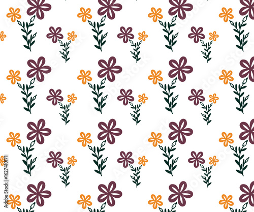 Floral Bloom Pattern: An intricate floral pattern bursts with life, showcasing a harmonious arrangement of botanical beauty. Ideal for textiles, art, and design.