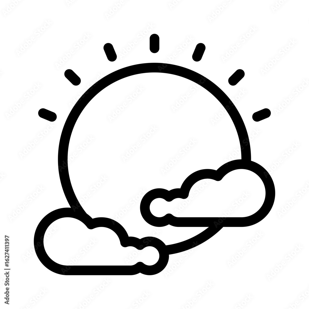 sun line icon sun line icon