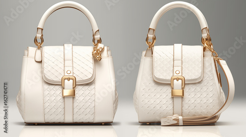 handbag on white background