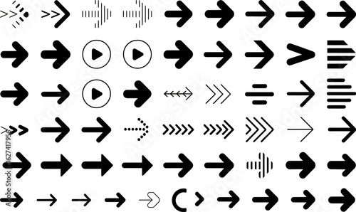 Arrow vector graphic set direction sign navigation symbol