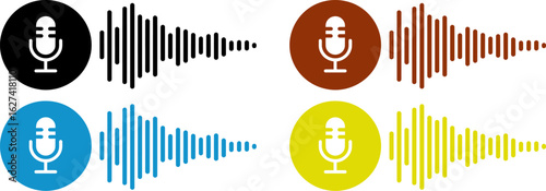 Audio recording microphone sound wave voice message podcast
