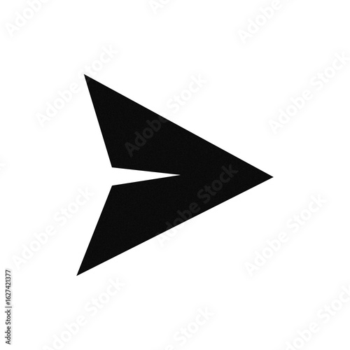 Black arrow icon isolated on transparent background
