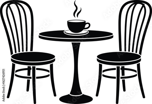 Table with coffee and chairs