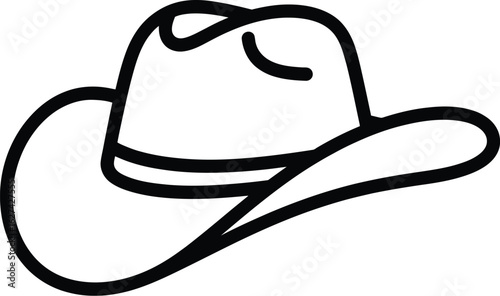 A simple cowboy hat outline