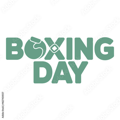 Boxing day text on white background