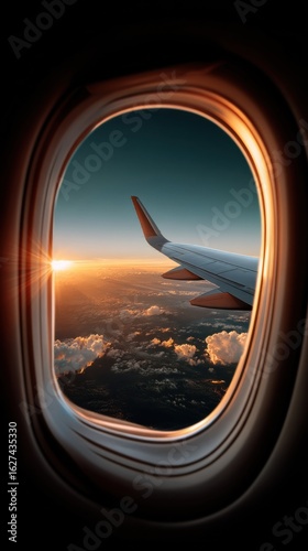 view of clouds from airplane window