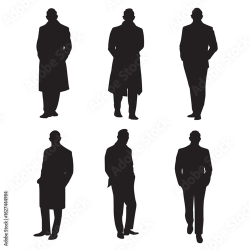 007 silhouette set, Black & White silhouette set