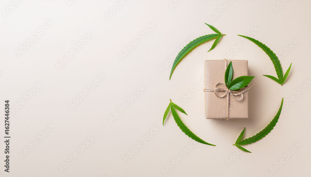 Fototapeta premium product package made from recycled cardboard