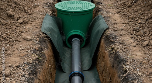 Wallpaper Mural Underground Drainage System Installation in Trench Torontodigital.ca