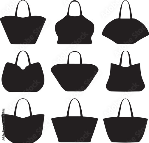 Black tote bags with handles handbags accessories