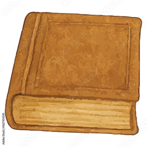 Classic Brown Hardcover Book Illustration