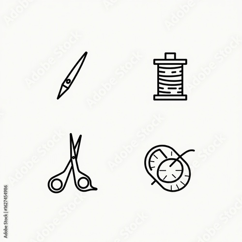 vector illustration of a set of tools