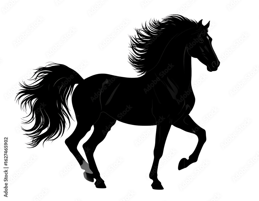 Obraz premium horse silhouette isolated on white