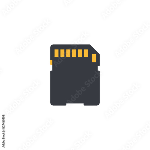 SD Card Icon Digital Memory Storage Device vector illustration