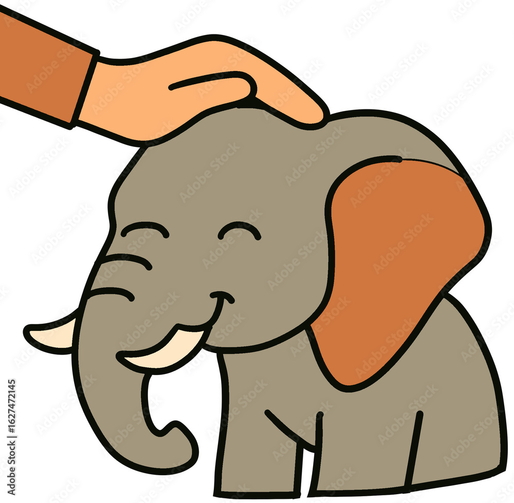 Obraz premium elephant cartoon illustratio