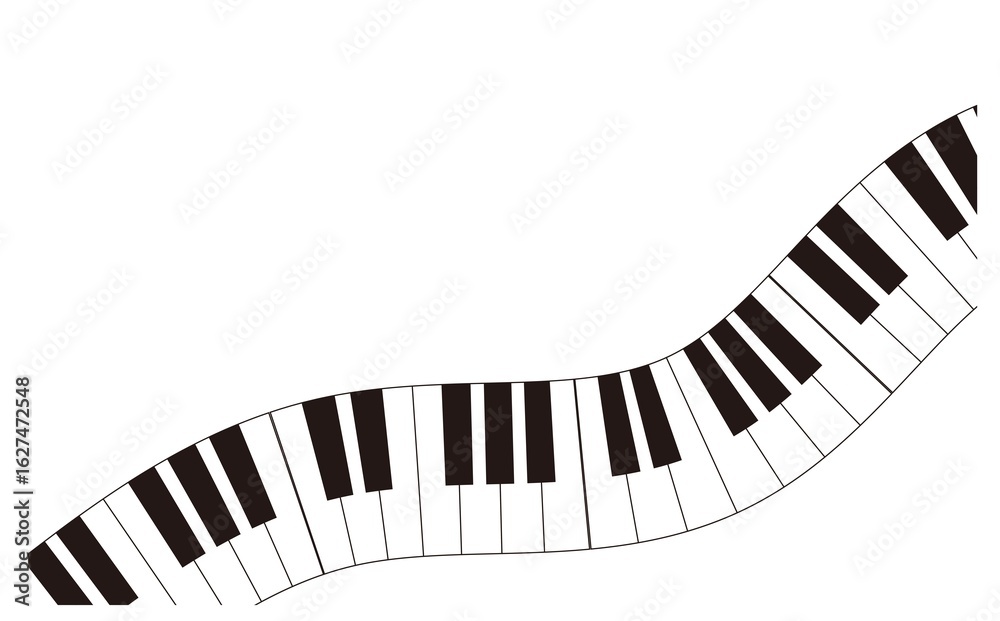 Naklejka premium ピアノのイラスト装飾背景素材
