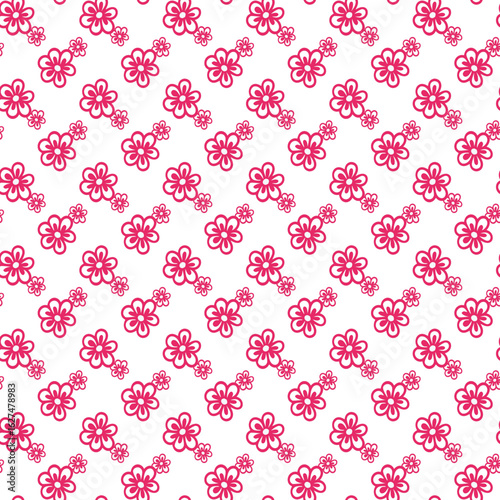 Wallpaper Mural Colorful Floral Pattern Seamlessly Repeated on White Background Torontodigital.ca