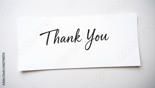 thank you note on paper