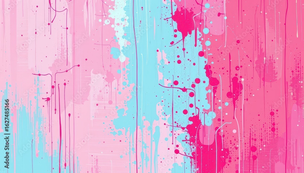 Fototapeta premium Hand painted abstract composition converted into digital pop art