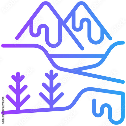 tundra icon for weather, business, website, application, printing, document, poster design, etc