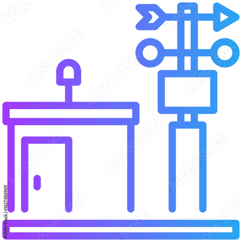 weather station icon for weather, business, website, application, printing, document, poster design, etc