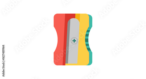 Colorful Pencil Sharpener Vector Illustration
