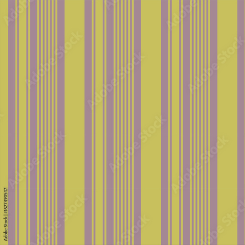    Query successful

This is a seamless vertical stripe pattern with a retro feel. Wide bands of muted mustard yellow alternate with narrow bands of a dusty mauve, creating a unique color combination