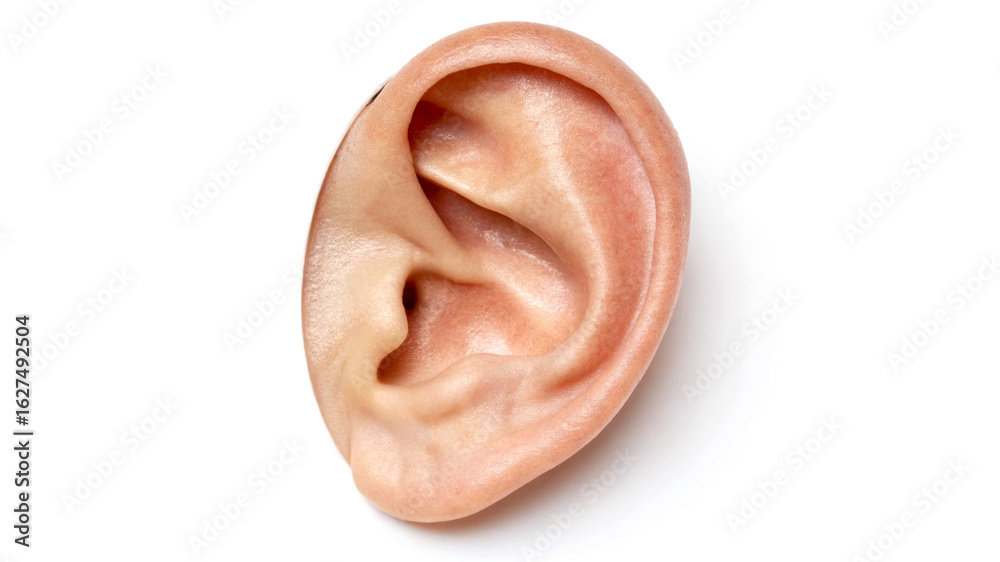 Close up of human ear with detailed skin texture anatomy Close up of human ear with detailed skin texture anatomy