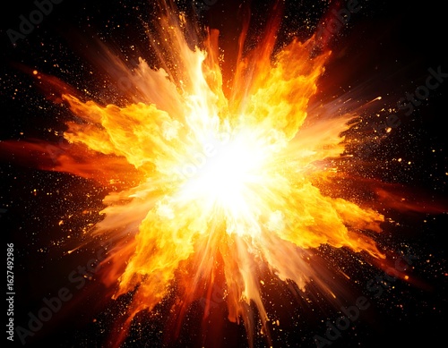Wallpaper Mural Fiery explosion in space (2) Torontodigital.ca