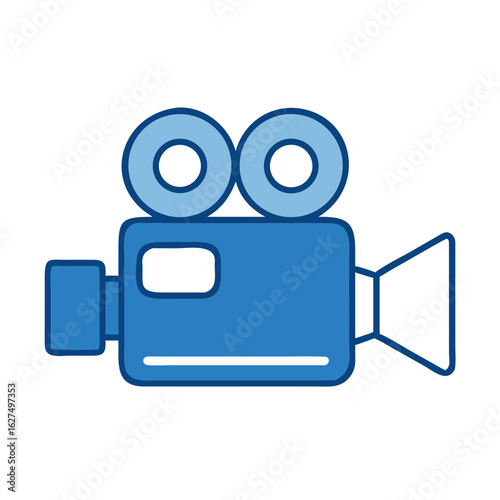 A sleek, modern video camera icon, rendered in a clean, contemporary style, perfectly captures the essence of media production. A symbol for visual storytelling.