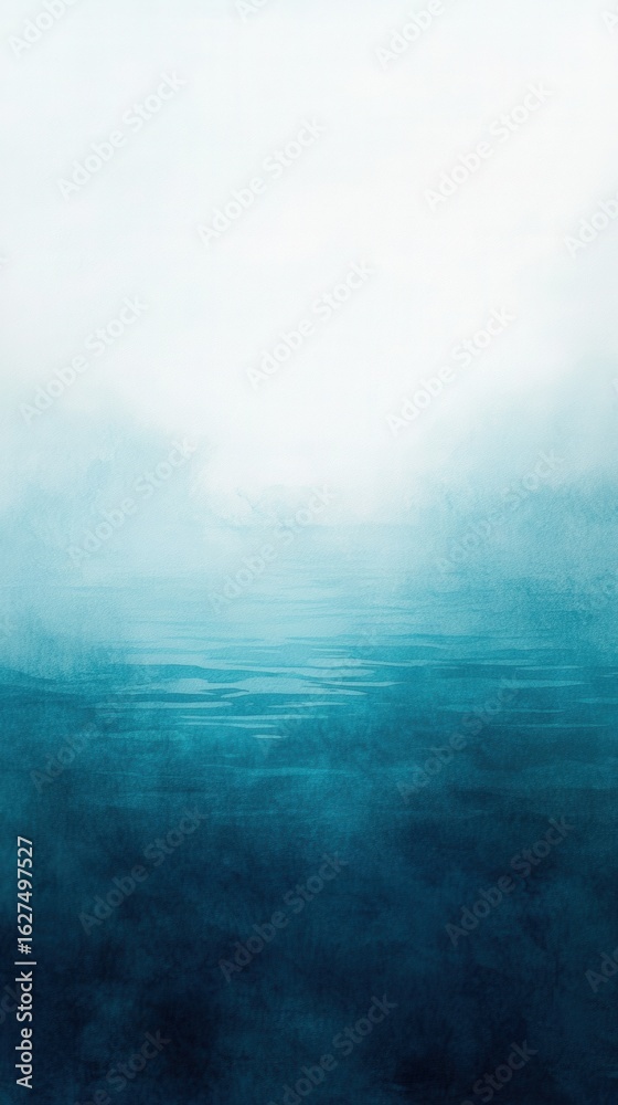 Obraz premium Abstract watercolor painting of serene ocean scene
