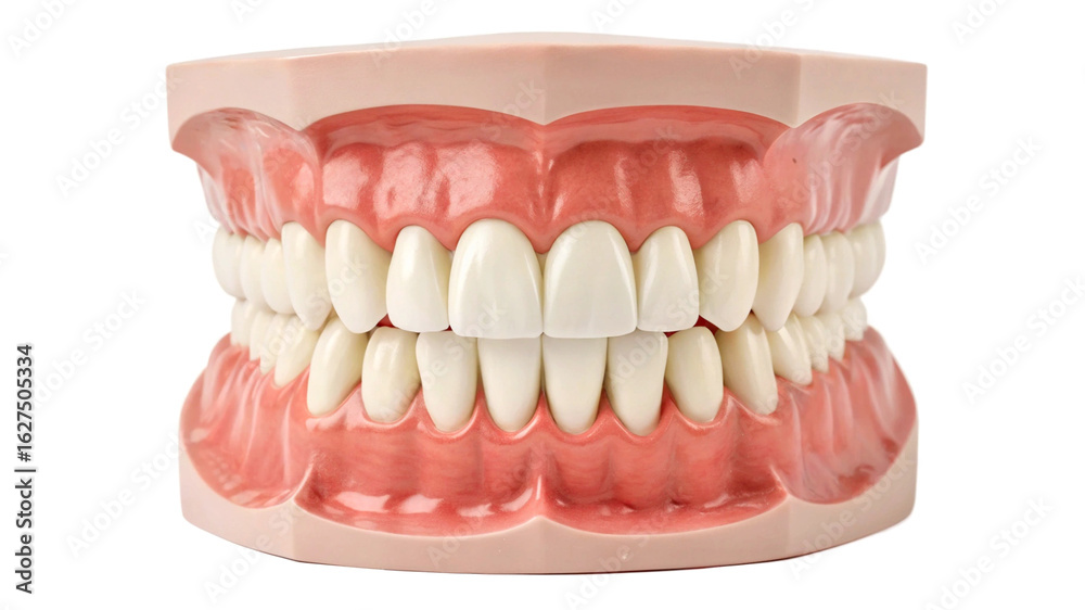Fototapeta premium Realistic Dental Model Showing Upper and Lower Teeth