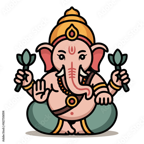 lord ganesha line art drawing, god ganesh picture, god ganesh vector image	