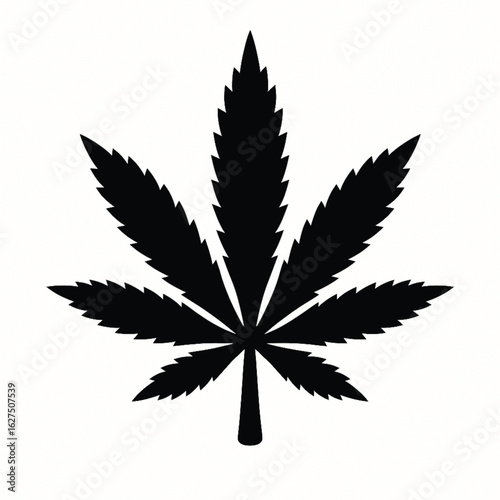 Cannabis Leaf Silhouette Icon