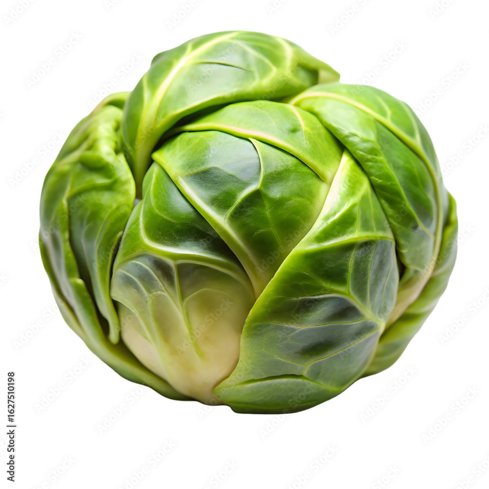 Fototapeta premium Fresh brussels sprout PNG isolated on white background