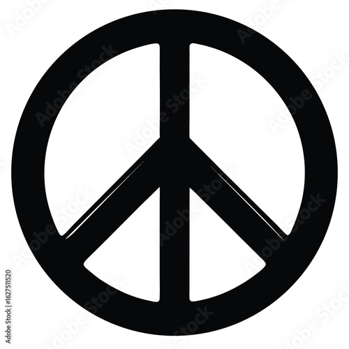 Classic Peace Symbol Graphic Design Element