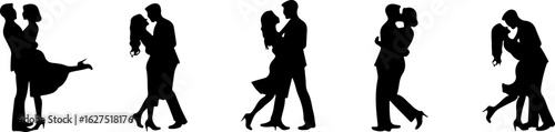 Wallpaper Mural Romantic Dancing Couple Silhouette Bundle – Love & Dance Clipart Set Torontodigital.ca