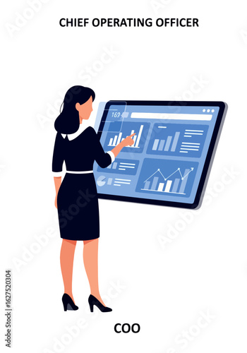 COO Analyzing Data on a Tablet