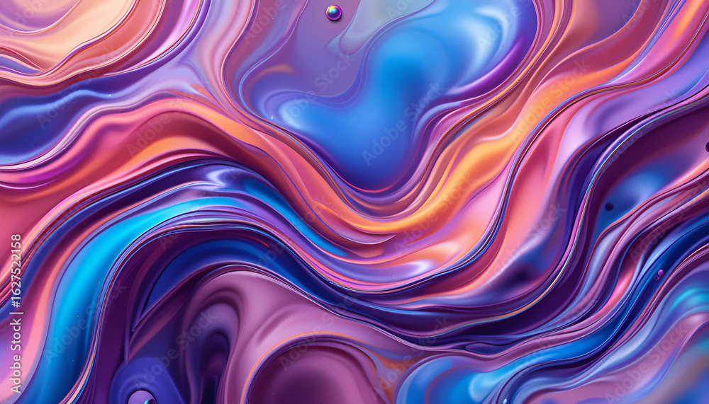 Obraz premium Colorful abstract fluid background with smooth waves and vibrant gradients