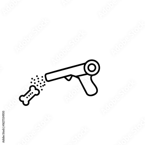 Dog treat launcher icon — training reward dispenser for pets
