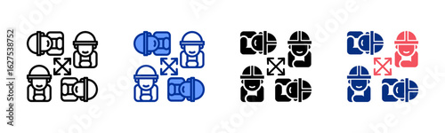 Capacity icon sheet multiple style collection
