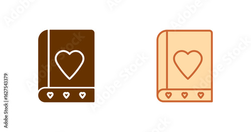 Romantic photo album Vector Icon
