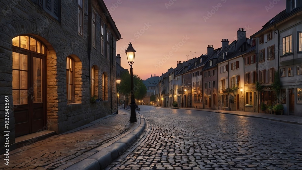 Fototapeta premium old street in prague