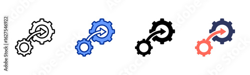 Integration icon sheet multiple style collection