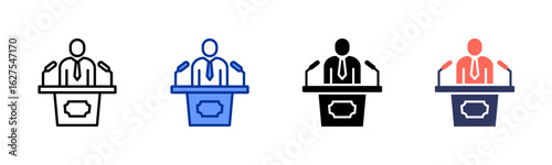 Speech icon sheet multiple style collection