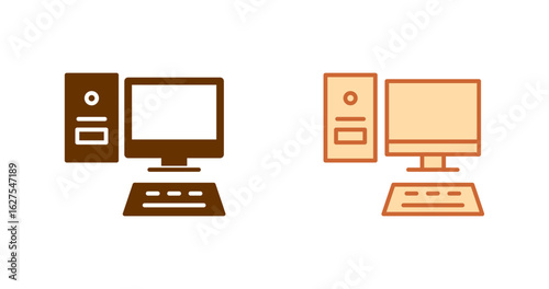 Desktop Computer Vector Icon