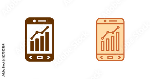 Mobile Analytics Vector Icon