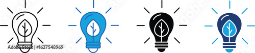 Bright natural lightbulb energy multi - style icon